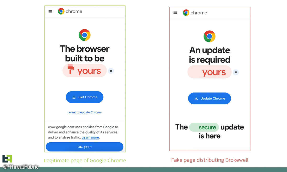 Brokewell-Trojaner Chrome-Update