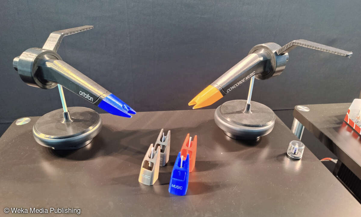 Ortofon zeigt neue Modelle der Concorde Tonabnehmer. Die Nadeln gibt es mit unterschiedlichen Diamantschliffen