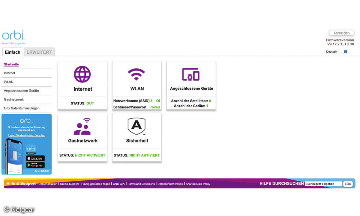Online_Netgear-Orbi-970_Einstellungsscreenshot