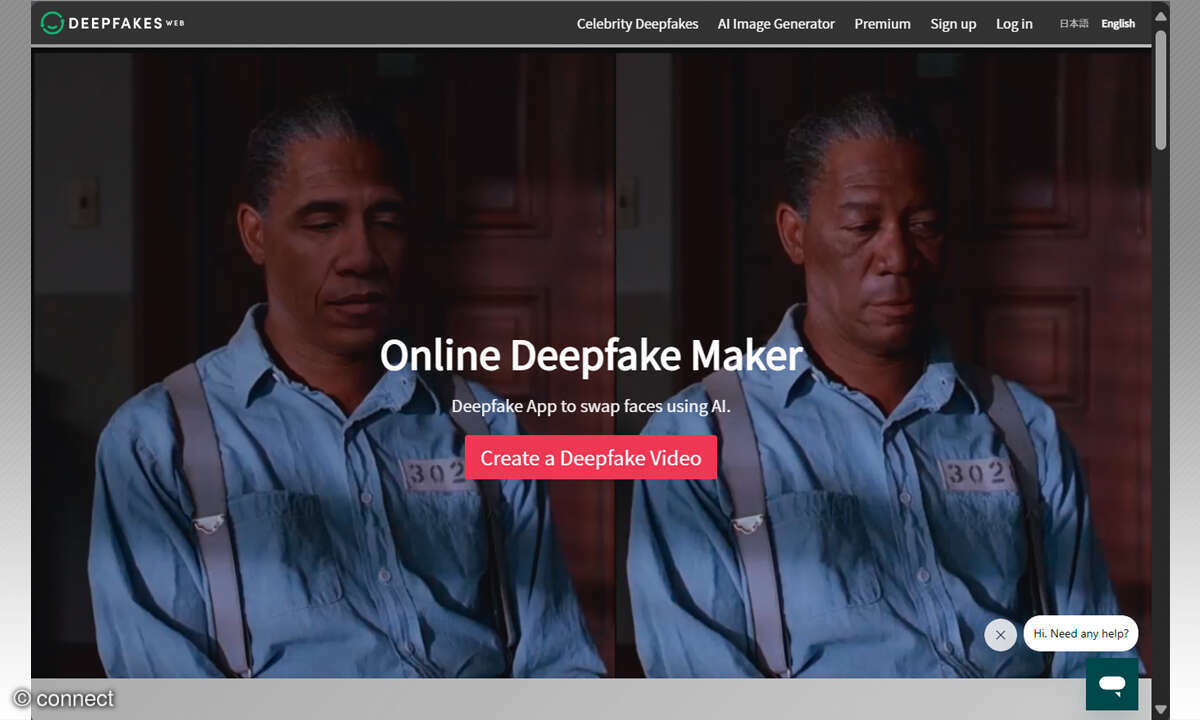 Fake-News erkennen und bekämpfen: Deepfake Maker Screenshot
