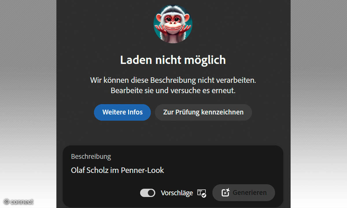 Fake-News erkennen und bekämpfen: Bildbearbeitungsprogramm keine Verarbeitung möglich Screenshot