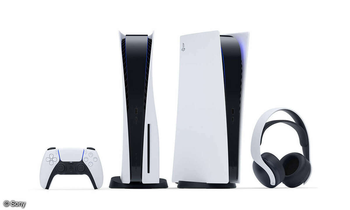 Die Sony PlayStation 5 mit Zubehör