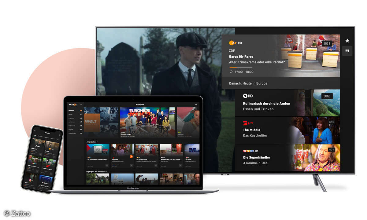 Fernsehen über das Internet: Zattoo Endgeräte