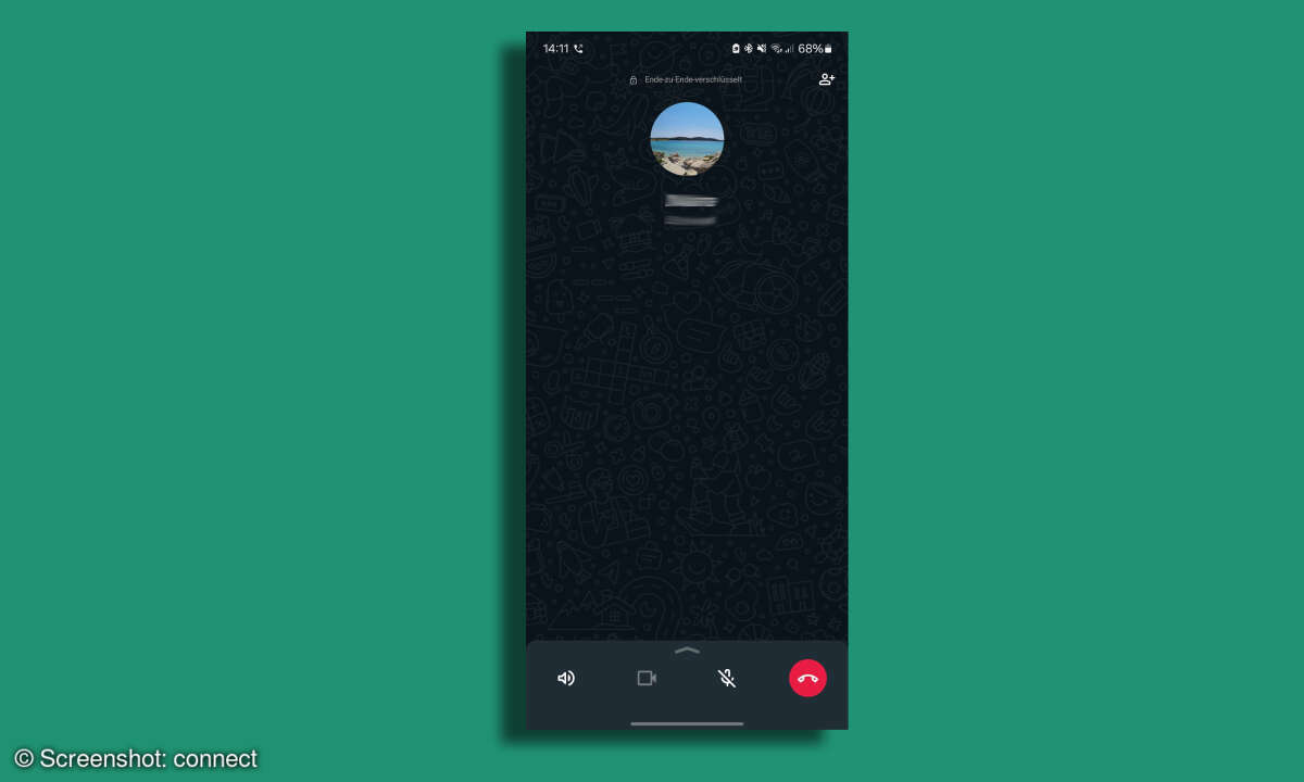 WhatsApp Anrufoberfläche