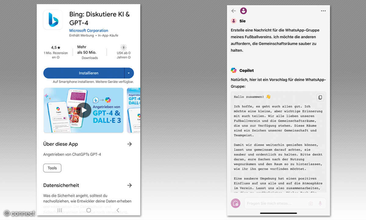 WhatsApp KI & Tipps: Screenshots Bing