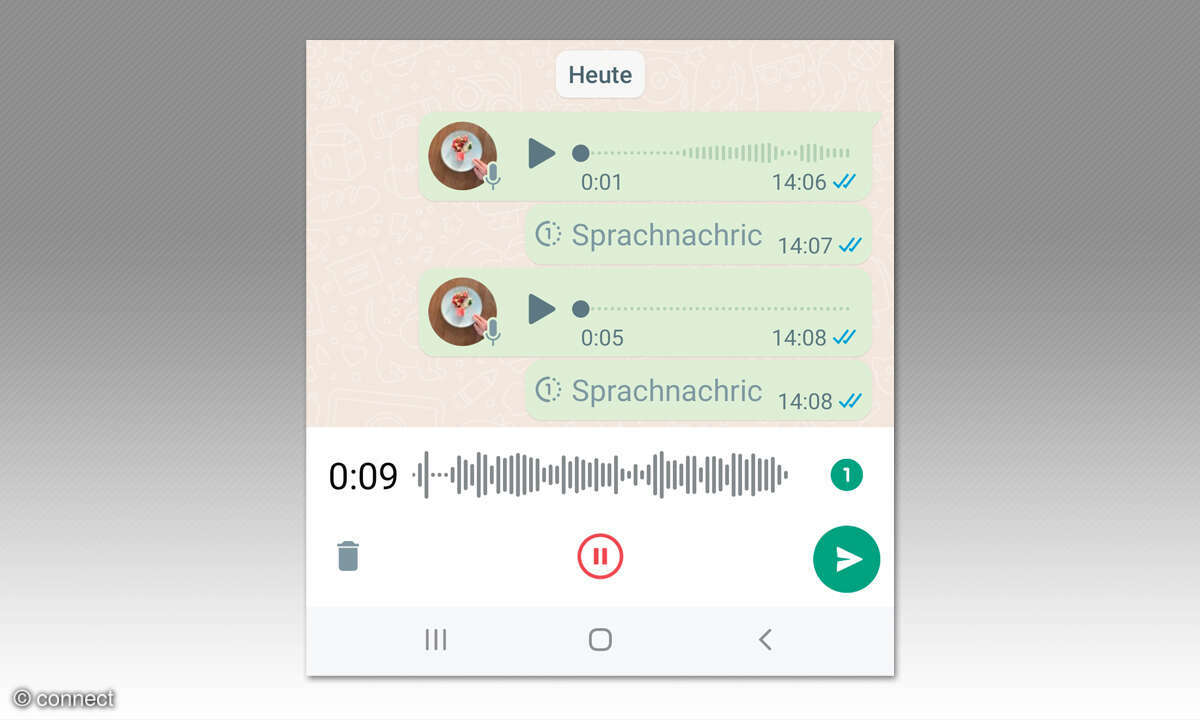 WhatsApp KI & Tipps: Screenshots selbstlöschende Sprachnachricht