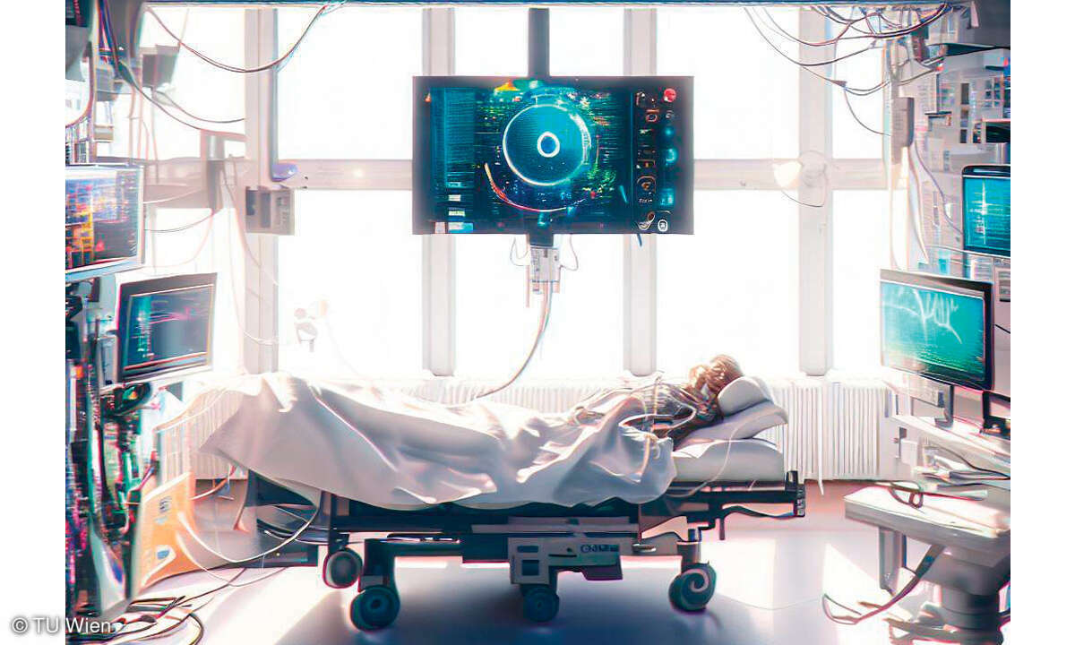 Gesundheits-Check mit Medizin-KIs: KI generiertes Bild Intensivstation mit KI