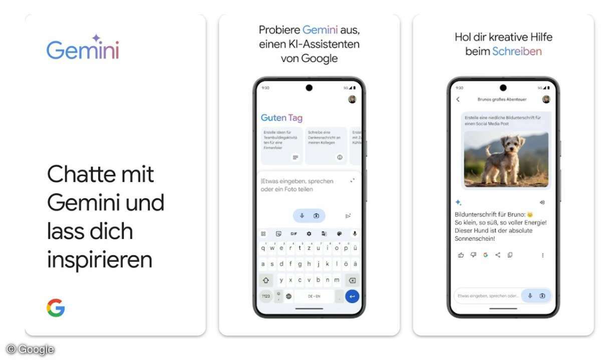 Googles Gemini-App ist im Google Play Store für Android-Nutzer verfügbar.