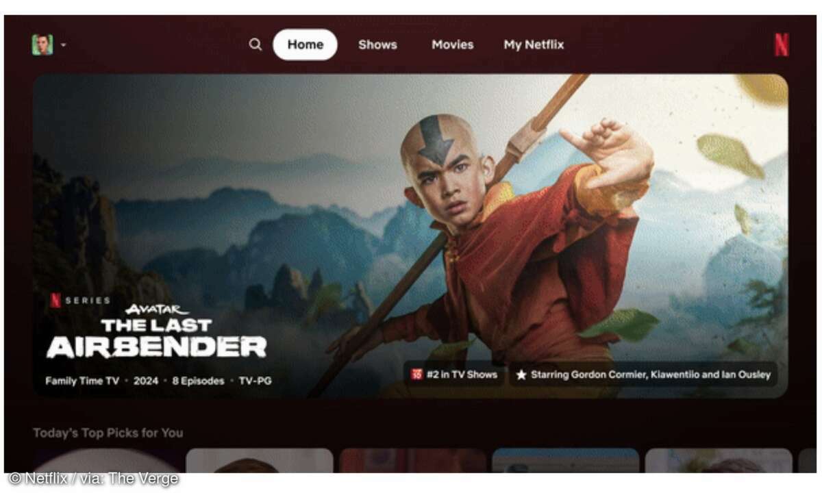 Netflix arbeitet an einem Redesign der Oberfläche für TV-Apps.
