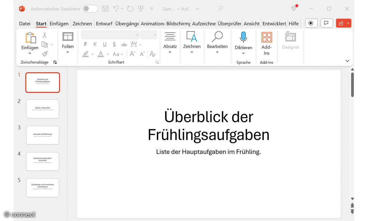 PowerPoint Präsentation mit ChatGPT erstellen: Screenshot Beispiel Präsentation