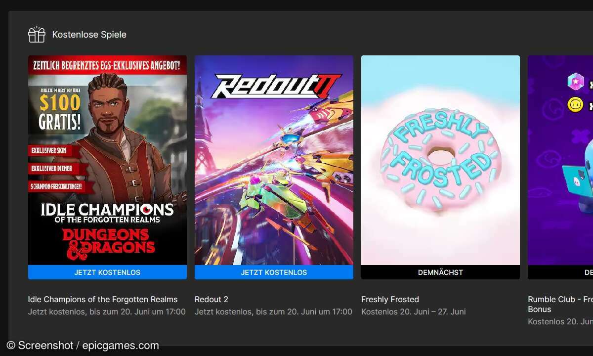 Wer ein Konto bei Epic Games hat, bekommt aktuell zwei Gratisspiele.