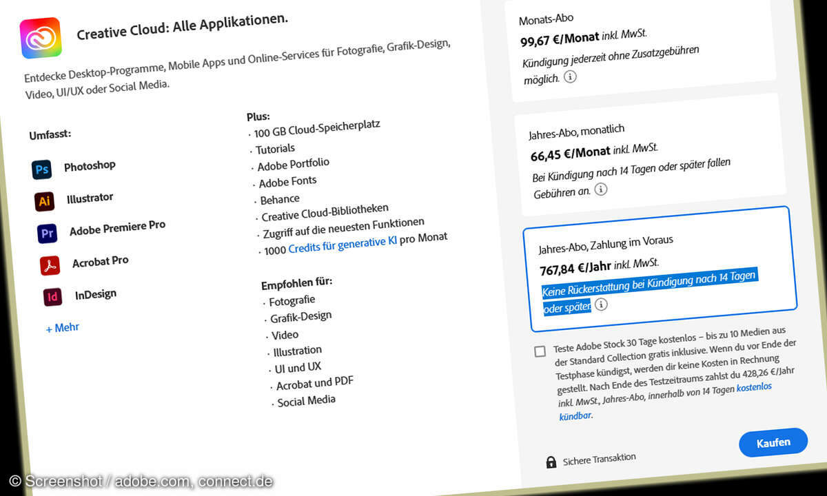 Kündigt man vorzeitig ein Abo, das für eine längere Zeit gebucht wurde, kann man Geld verlieren.
