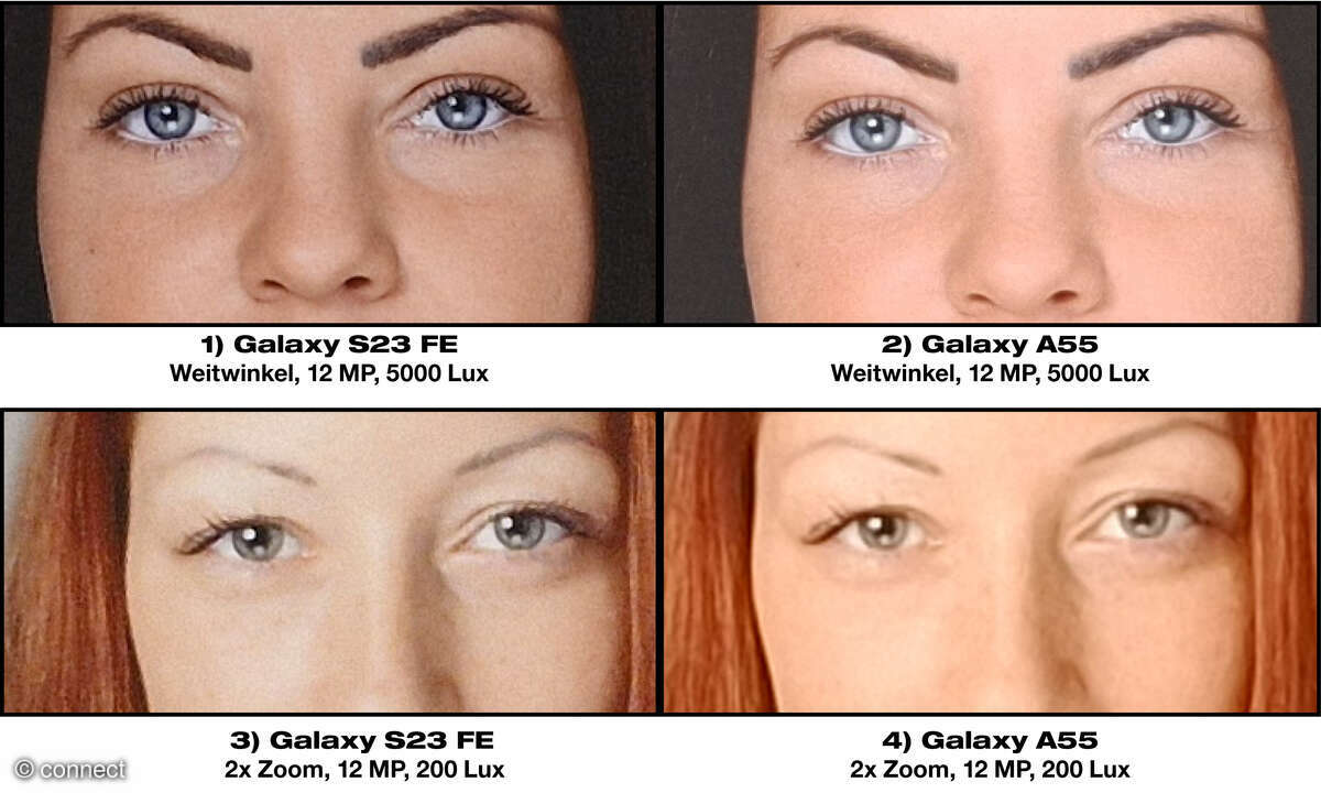 Samsung Galaxy S23 FE versus Galaxy A55 Fotovergleich