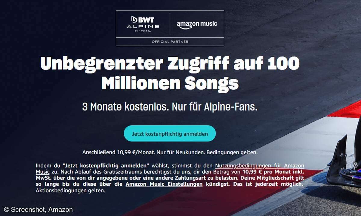 Für rund 11 Euro monatlich bietet Amazon Musikstreaming an - inkl. verlustfreier Hifi-Qualität.