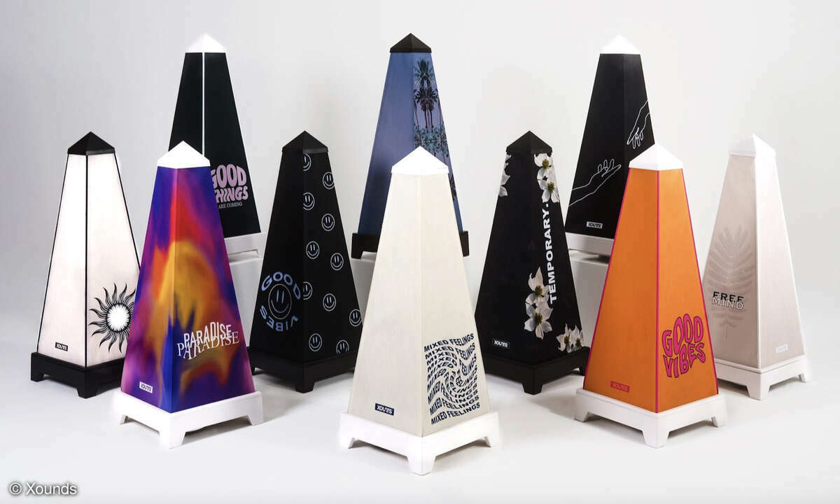 Das XOUNTS 360° Soundsystem beeindruckt mit seiner einzigartigen 360-Grad-Klangabdeckung und dem stilvollen Obelisk-Design.