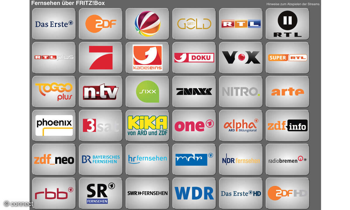 Fritz!Box Tipps: Screenshot TV-Empfang