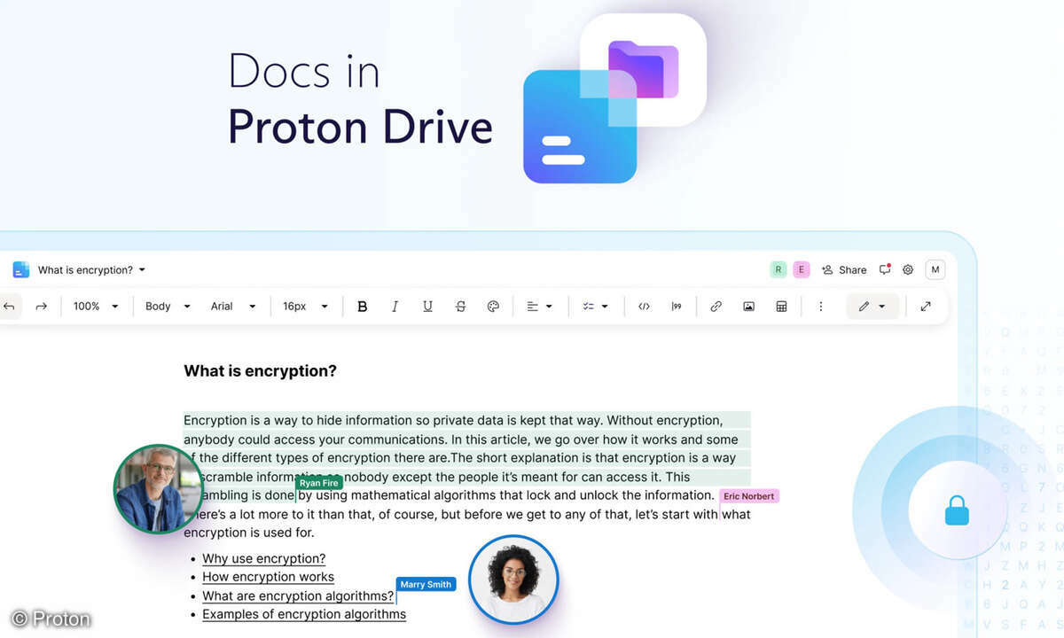 Seit Mittwoch wird Docs in Proton Drive an alle User ausgerollt.