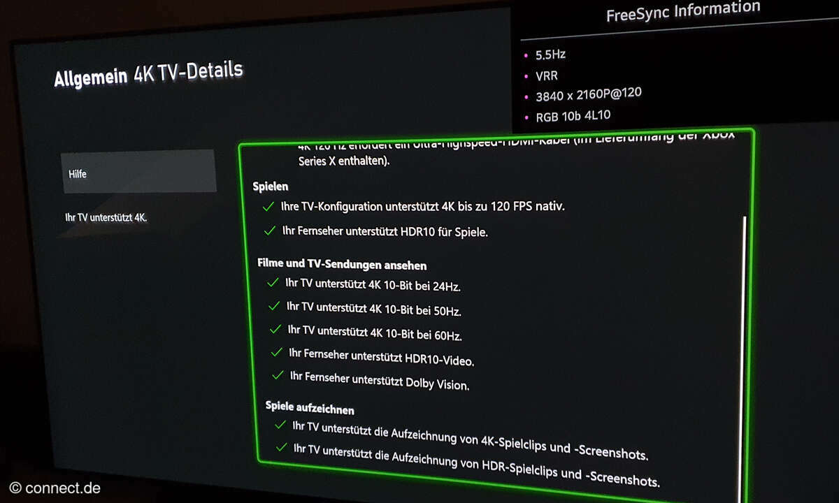 Die Xbox Series X zeigt sich voll einsatzbereit.