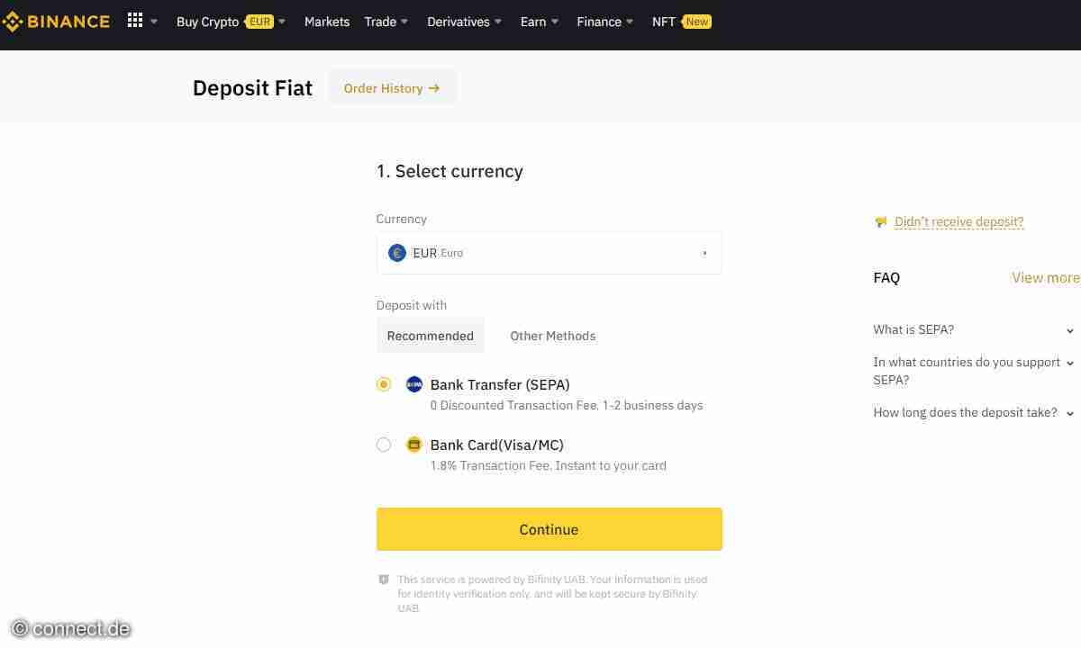 Bitcoin kaufen und handeln: Binance-Anleitung für den schnellen Einstieg -  connect