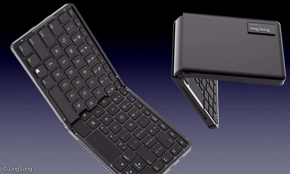 Ling Long Mini-PC mit AMD Ryzen 7 8840U in faltbarer Tastatur
