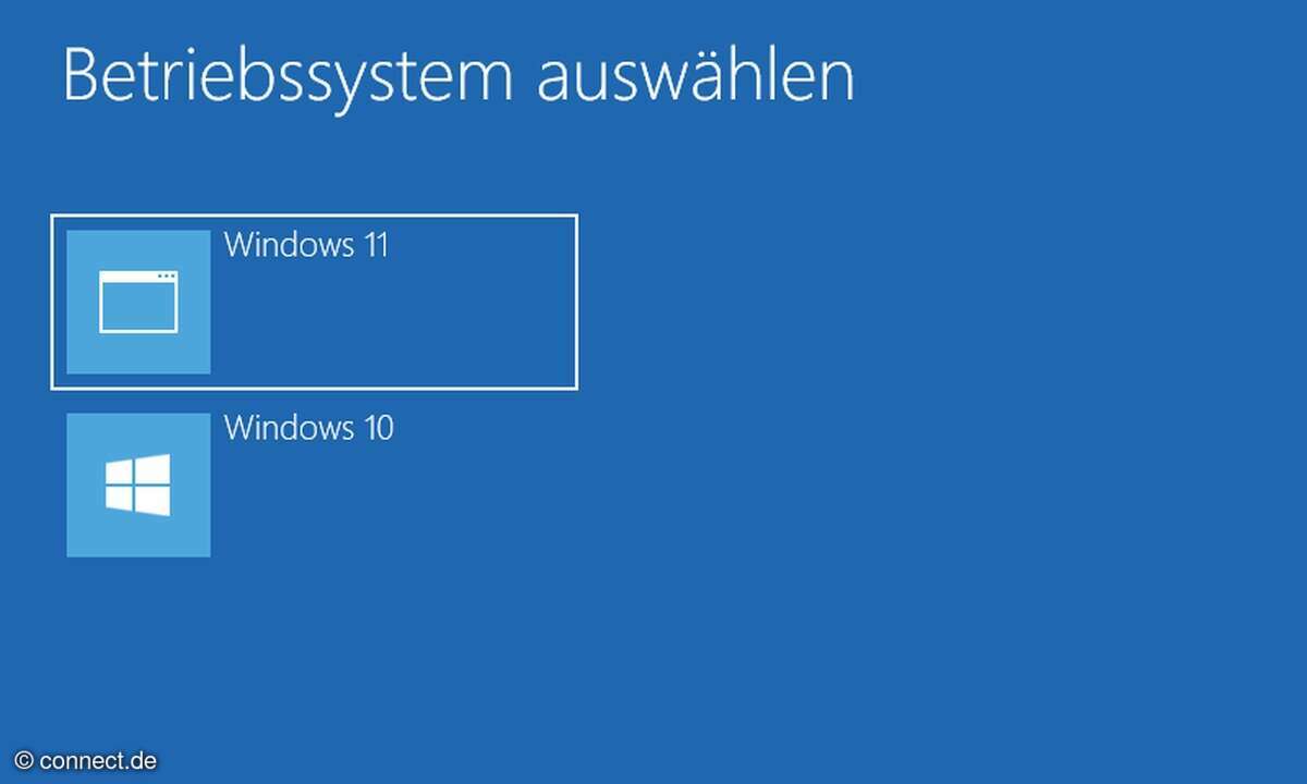 Mit einem Dual-Boot-System wechseln Sie zwischen Windows 10 und Windows 11.