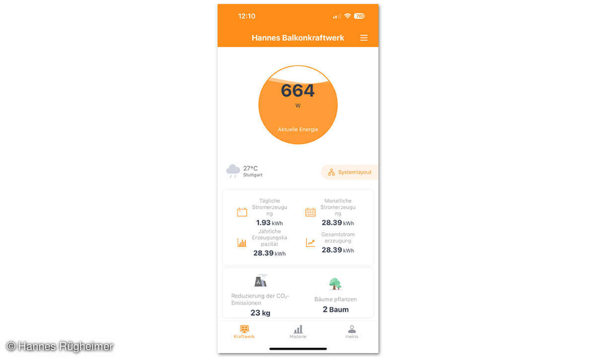 Priwatt priFlat Duo (2024) im Test: App Screenshot Überblick
