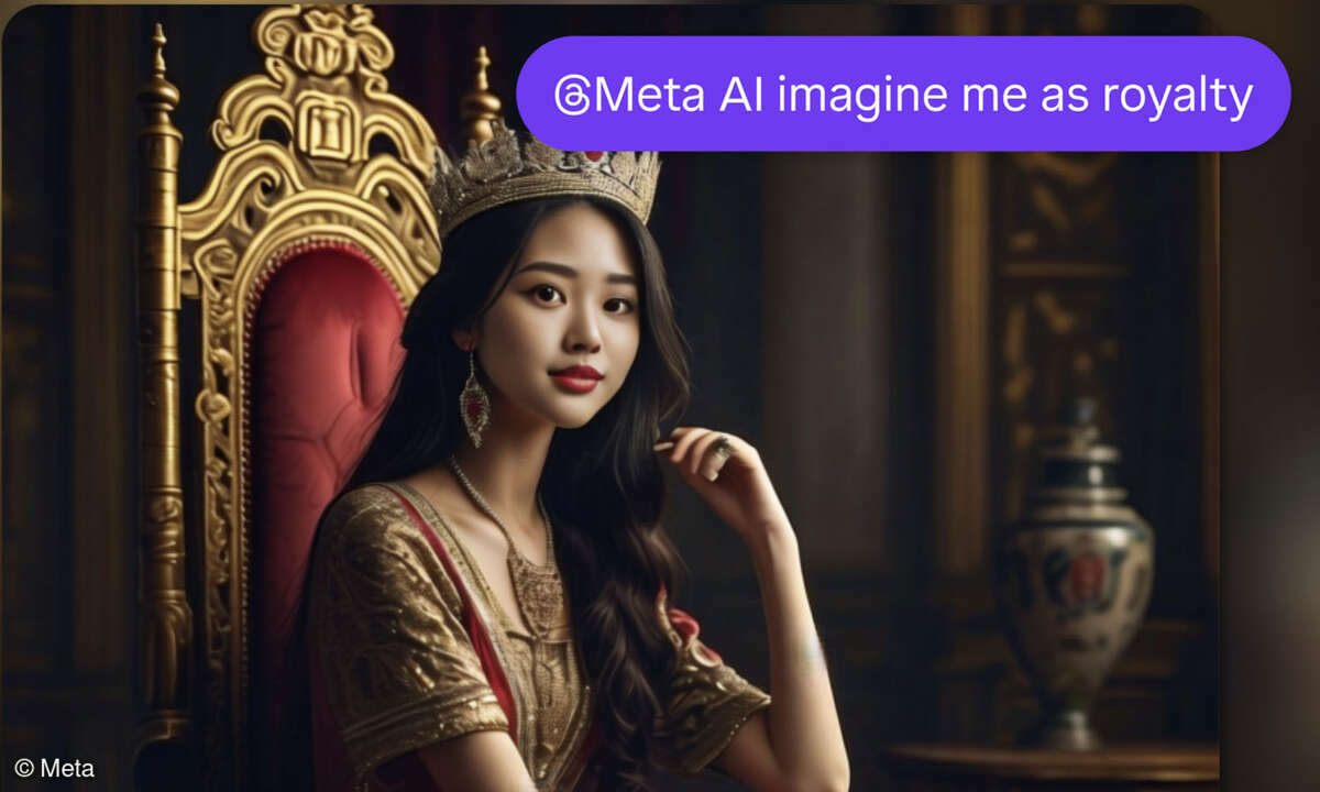 Mit „Imagine me“ kann man sich beispielsweise als Königin darstellen.