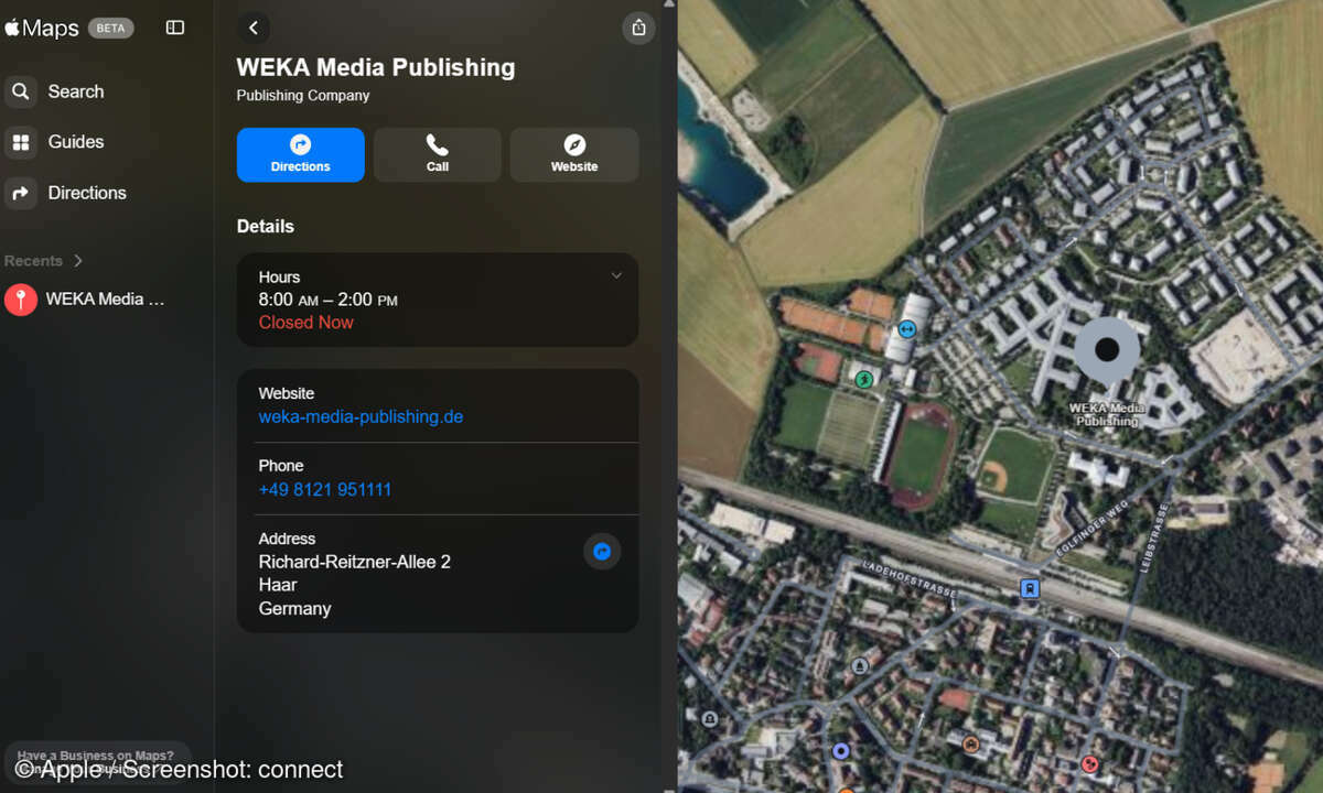 Apple Maps Web Beta