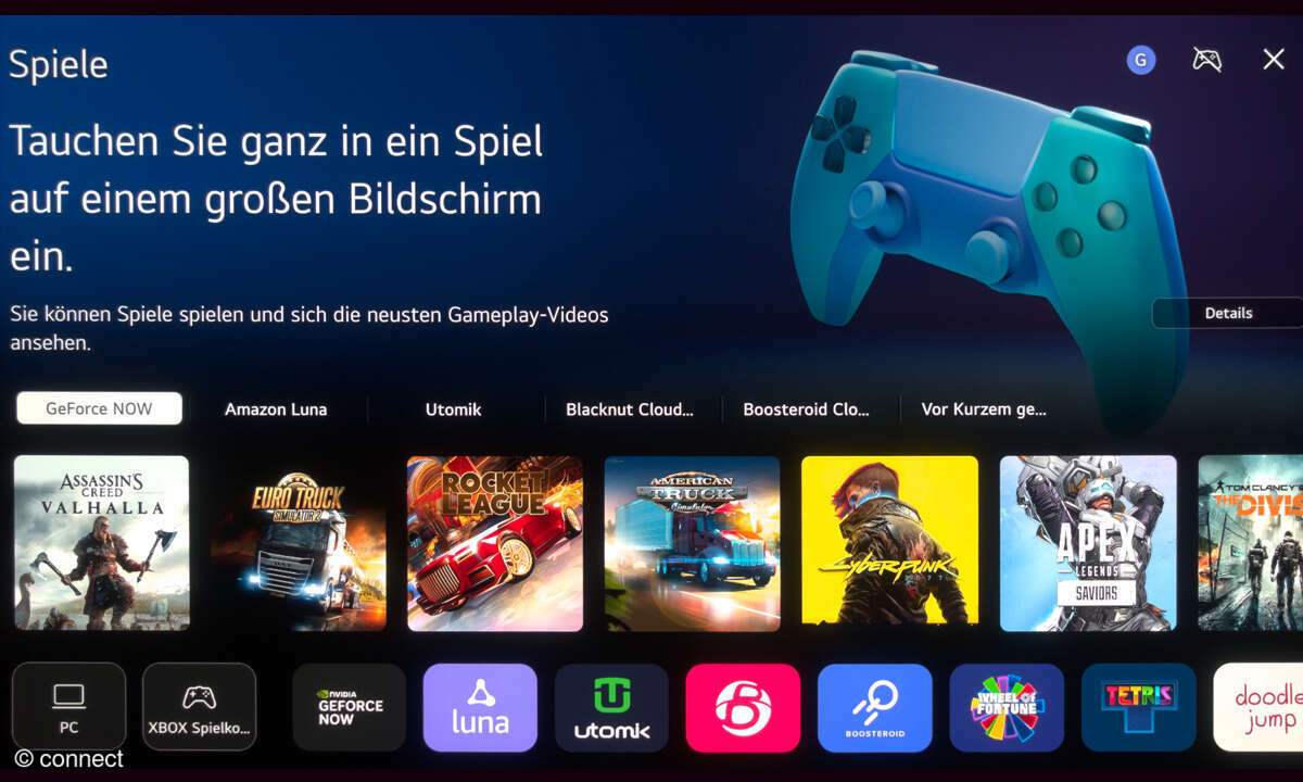 LG OLED55C49LA im Test: Screenshot Spiele