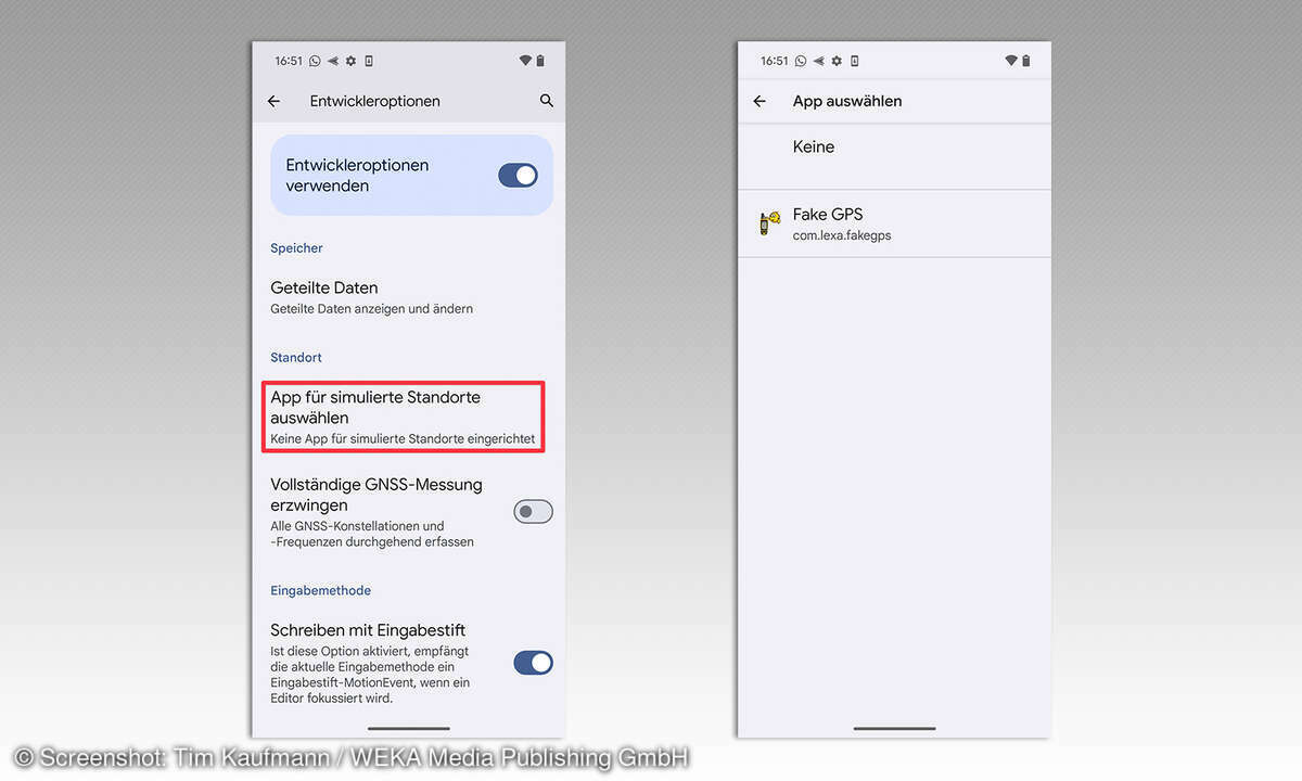 Android 14 Entwickleroptionen