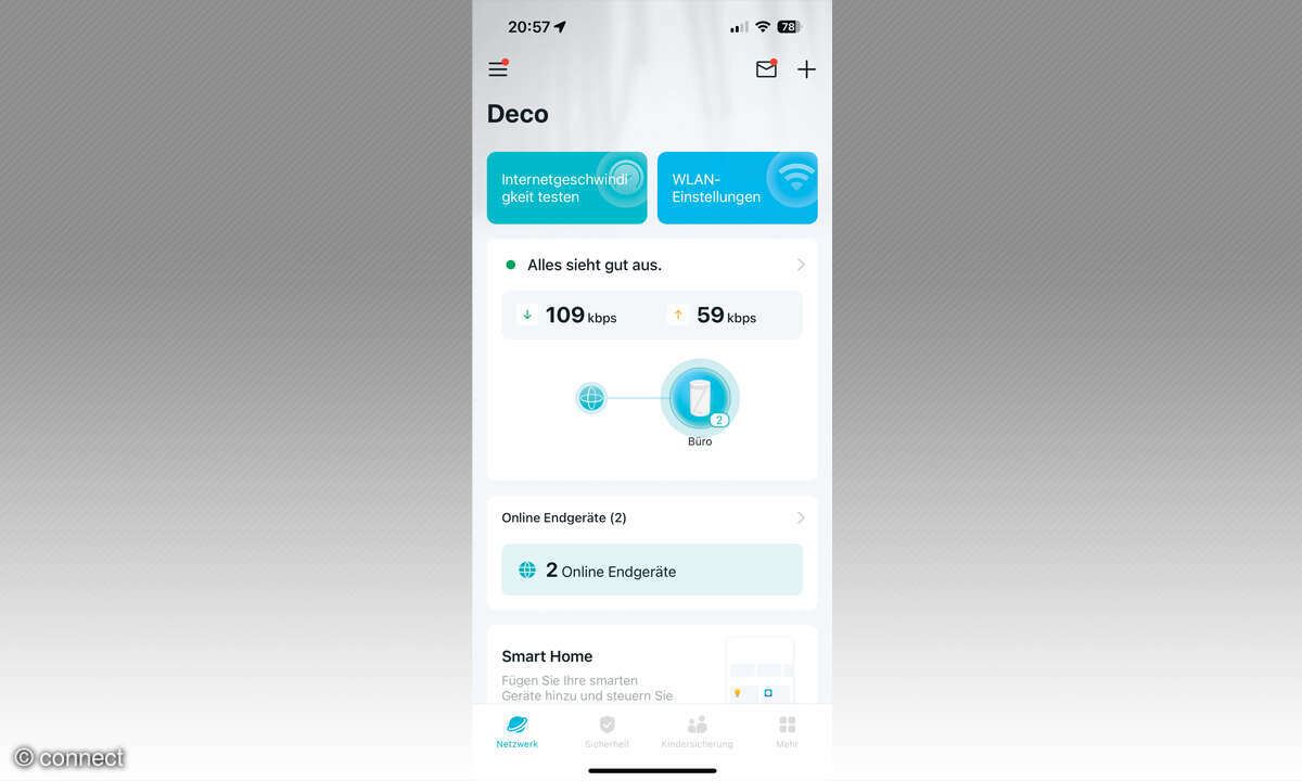 TP-Link Deco BE65 im Test: App Screenshot
