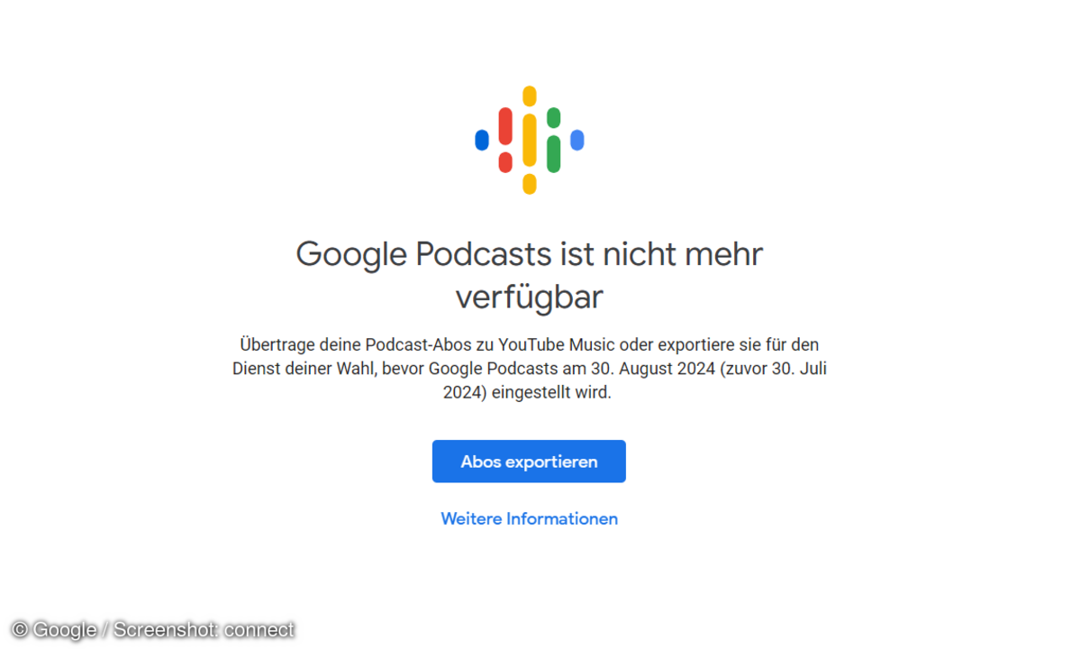 Google Podcasts ist nicht mehr verfügbar