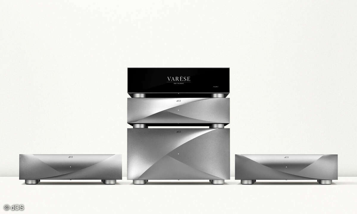 Des Varèse-Musiksystems besteht aus fünf Komponenten, wobei es für jeden Stereokanal einen eigenen DAC gibt.