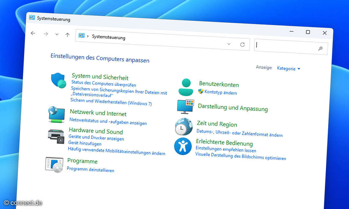 Seit fast 40 Jahren dabei: Noch ist die Systemsteuerung in Windows enthalten.
