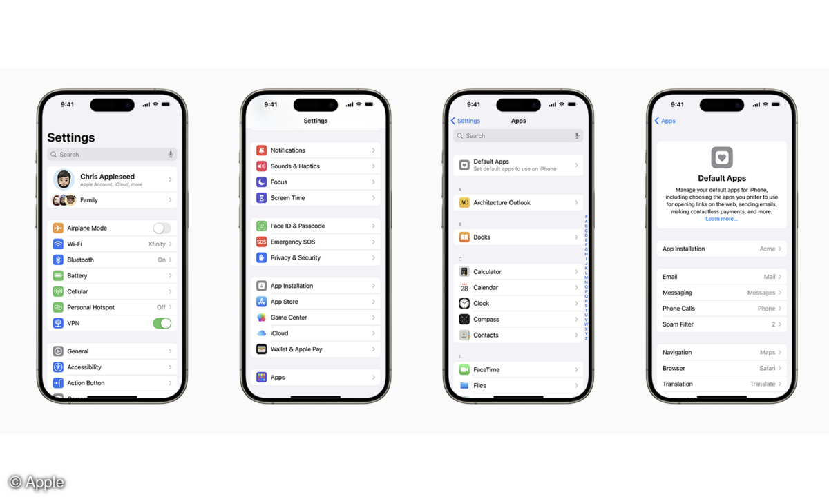 iOS 18 App-Einstellungen