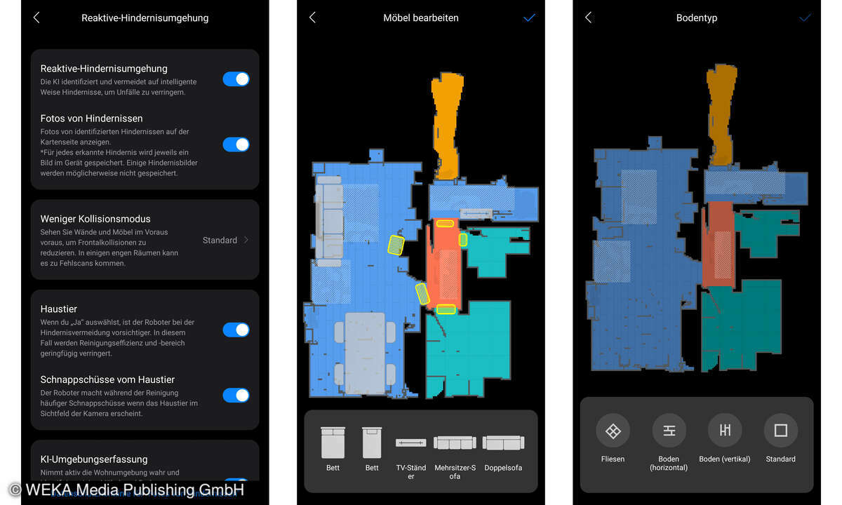 Roborock Qrevo Curv App KI-gestützte Objekt- und Hinderniserkennung
