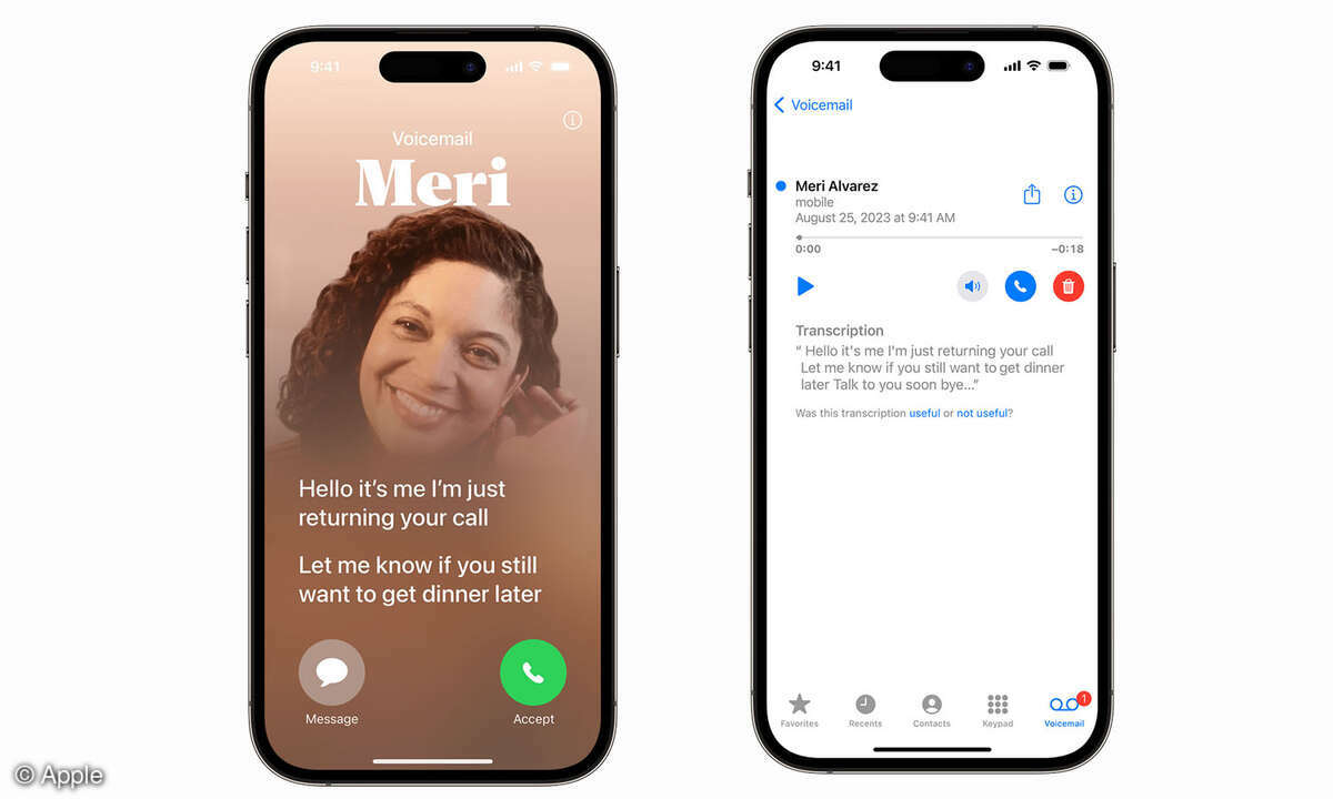 Live-Voicemail transkribiert in Echtzeit Nachrichten, die auf den Anrufbeantworter gesprochen werden.