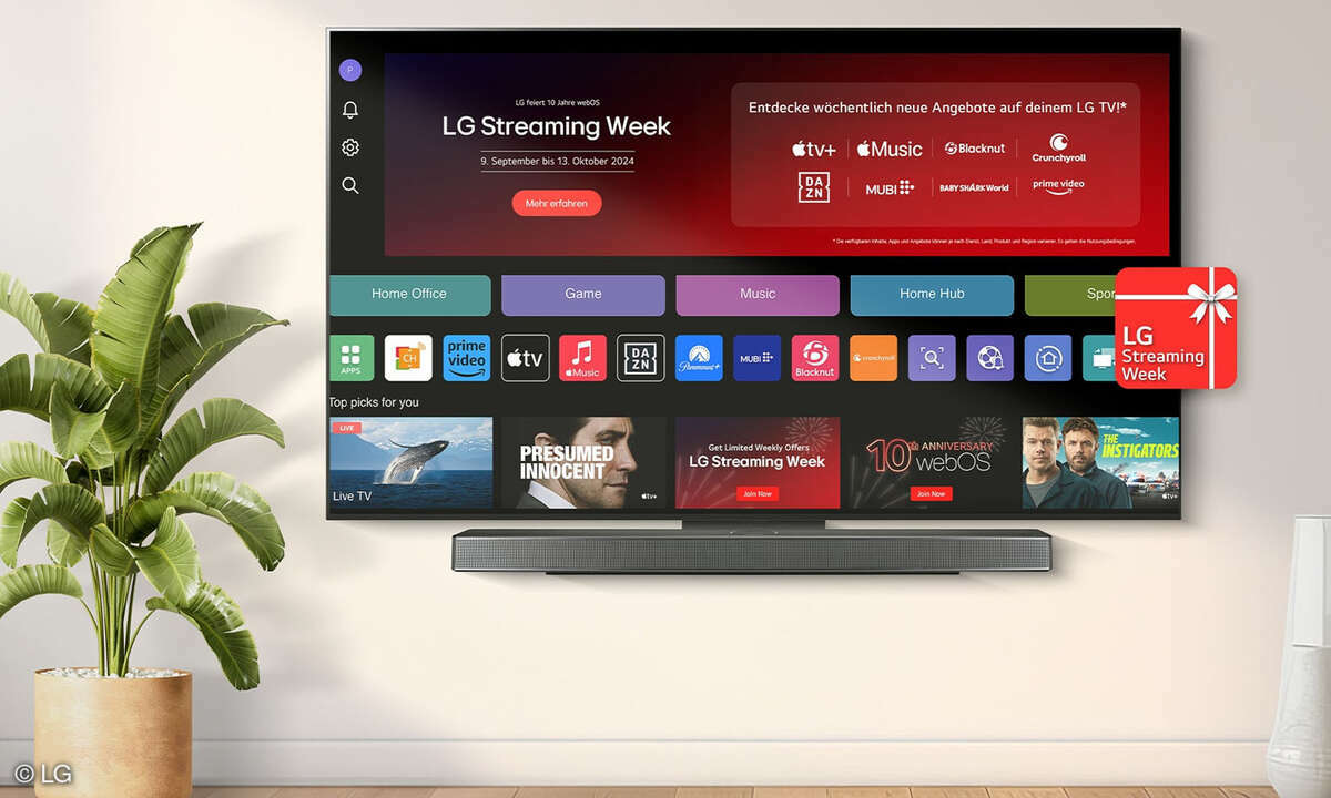 Die LG Streaming Week App wird für die Wahrnehmung der Angebote benötigt.