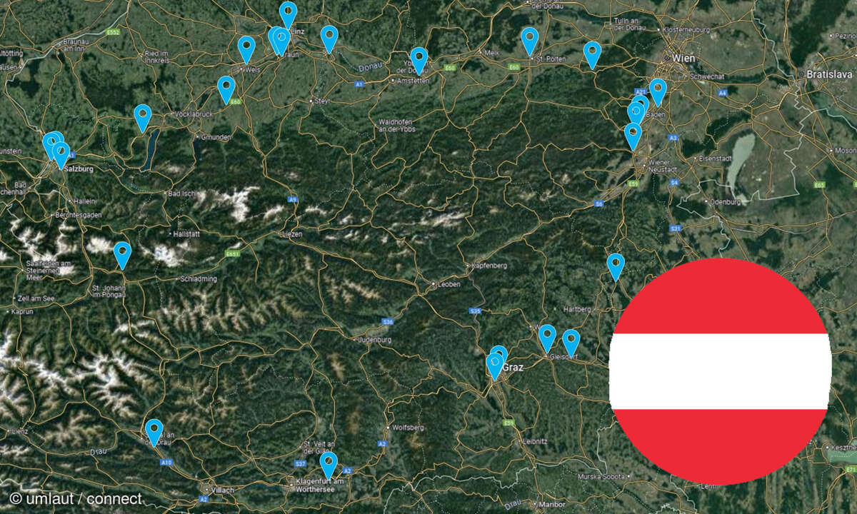 Ladenetztest 2024: Ladepunkt-Betreiber (CPO) Österreich im Test - Testroute