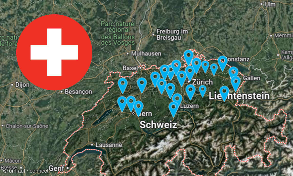 Ladenetztest 2024: Ladepunkt-Betreiber (CPO) Schweiz im Test - Testroute