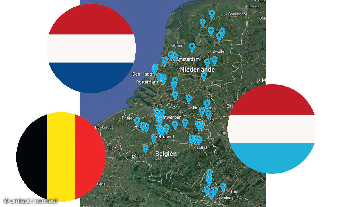 Ladenetztest 2024: Ladepunkt-Betreiber (CPO) der Benelux-Länder im Test - Testroute