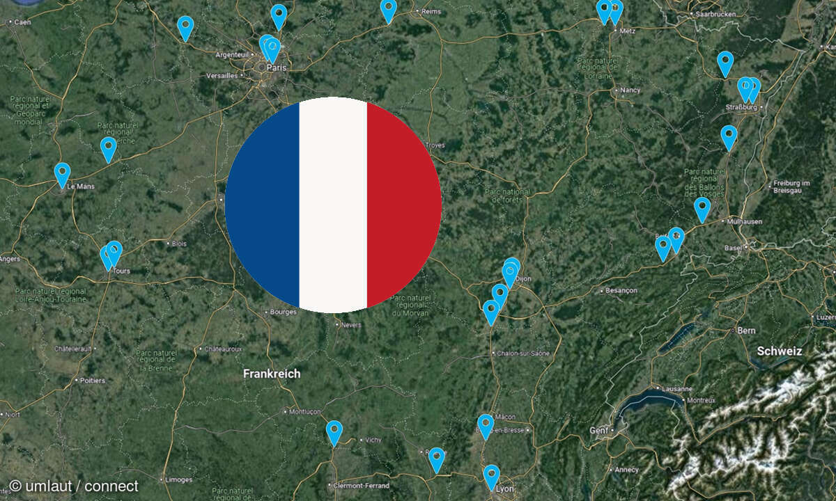 Ladenetztest 2024: Ladepunkt-Betreiber (CPO) Frankreich im Test - Testroute
