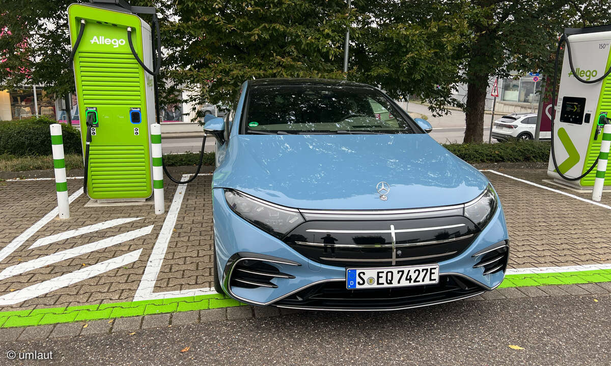 Unser Testfahrzeug: Mercedes EQS 580
