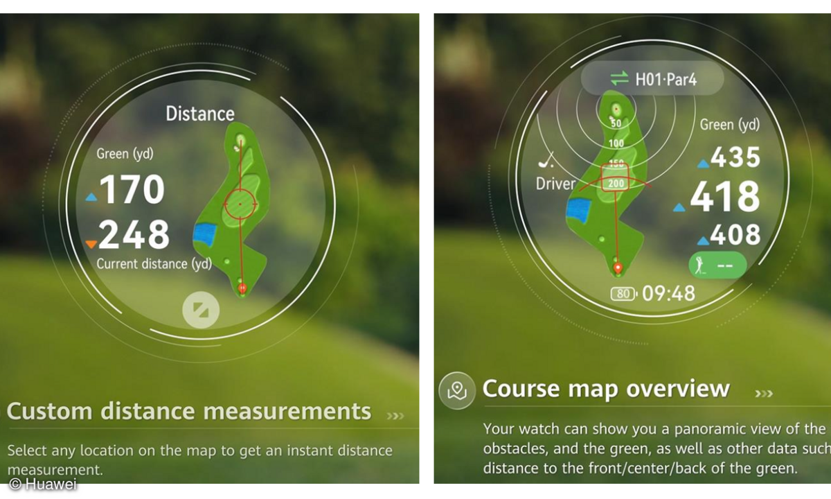 Huawei Watch GT 5 Pro Golfplätze