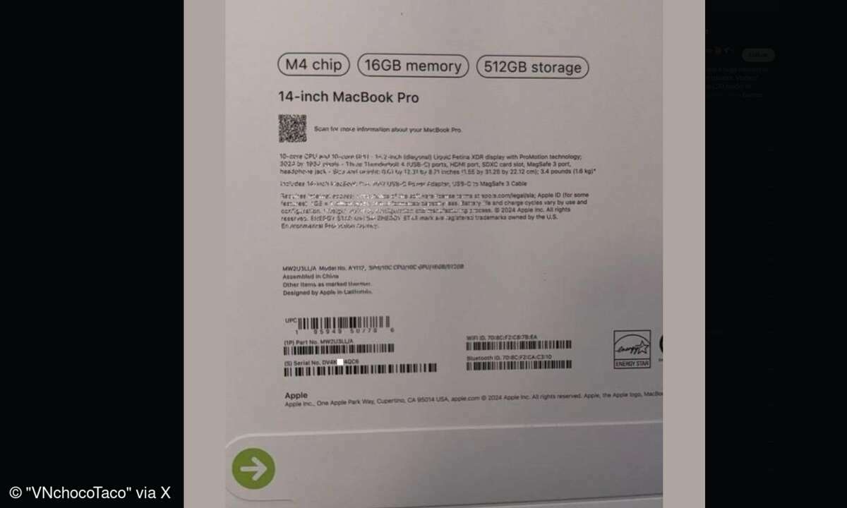 Schauen wir hier auf die Verpackung eines MacBook Pro für den Herbst?
