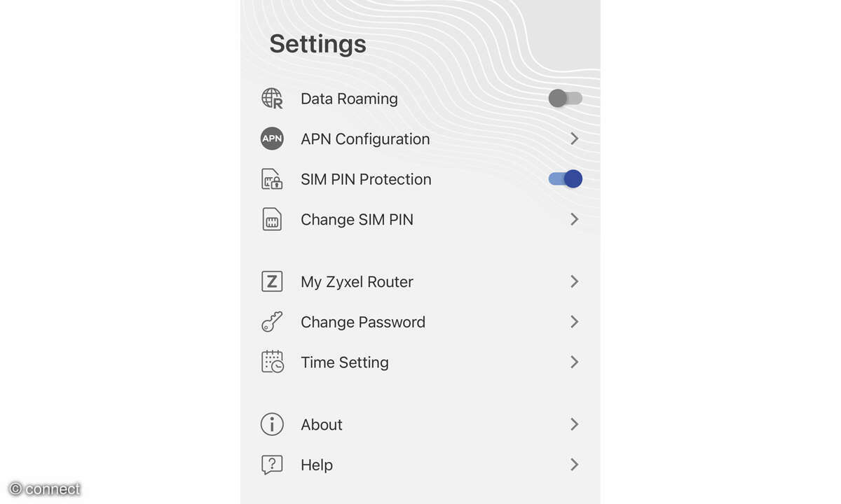 Zyxel NR2301 im Test: Screenshot App