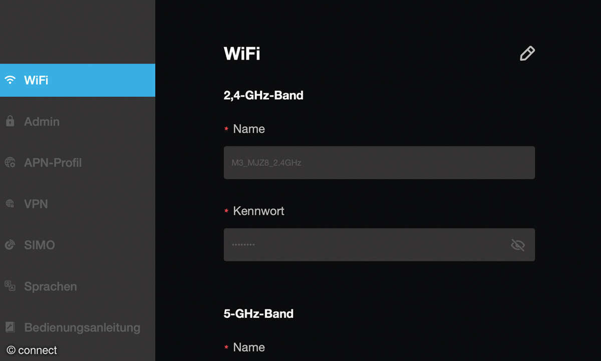 Acer Connect Enduro M3 im Test: Screenshot Web-Oberfläche