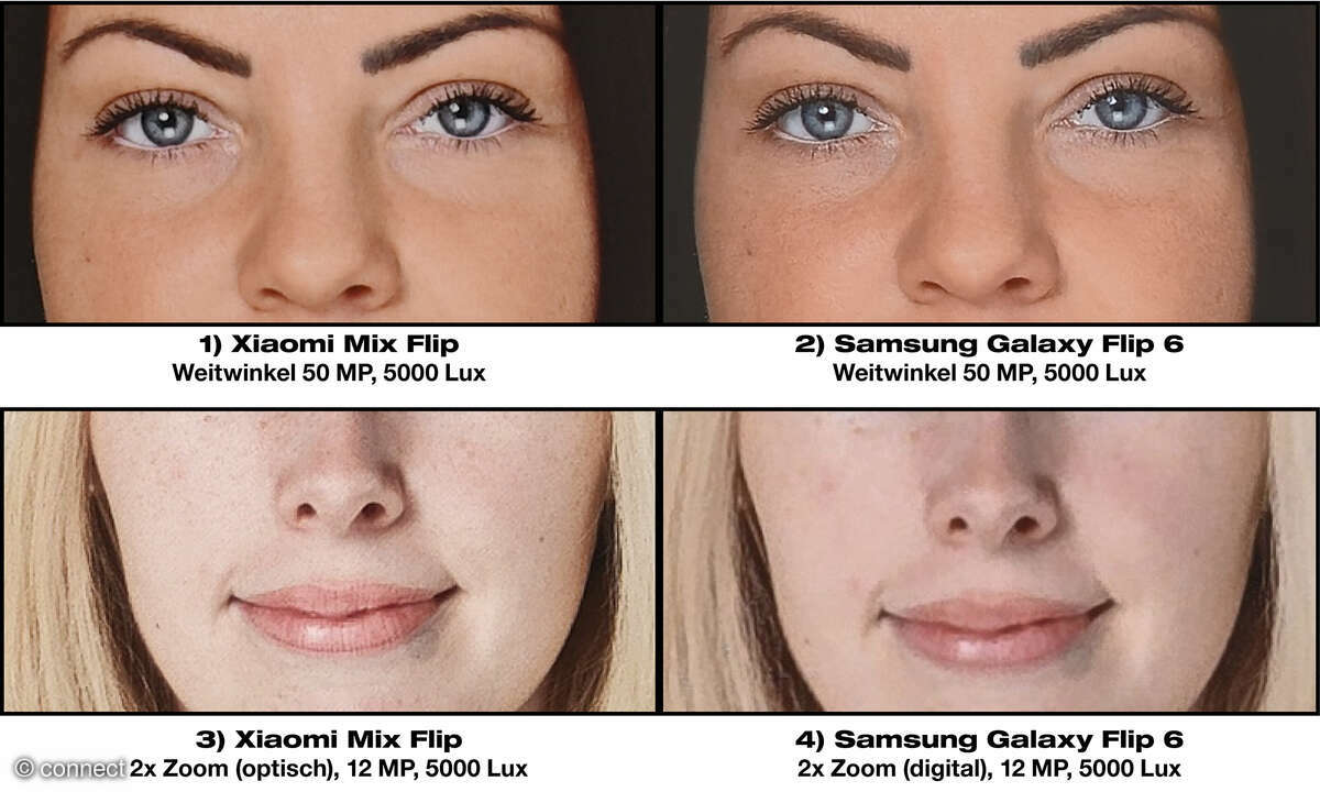 Xiaomi Mix Flip versus Samsung Galaxy Flip 6 Fotovergleich