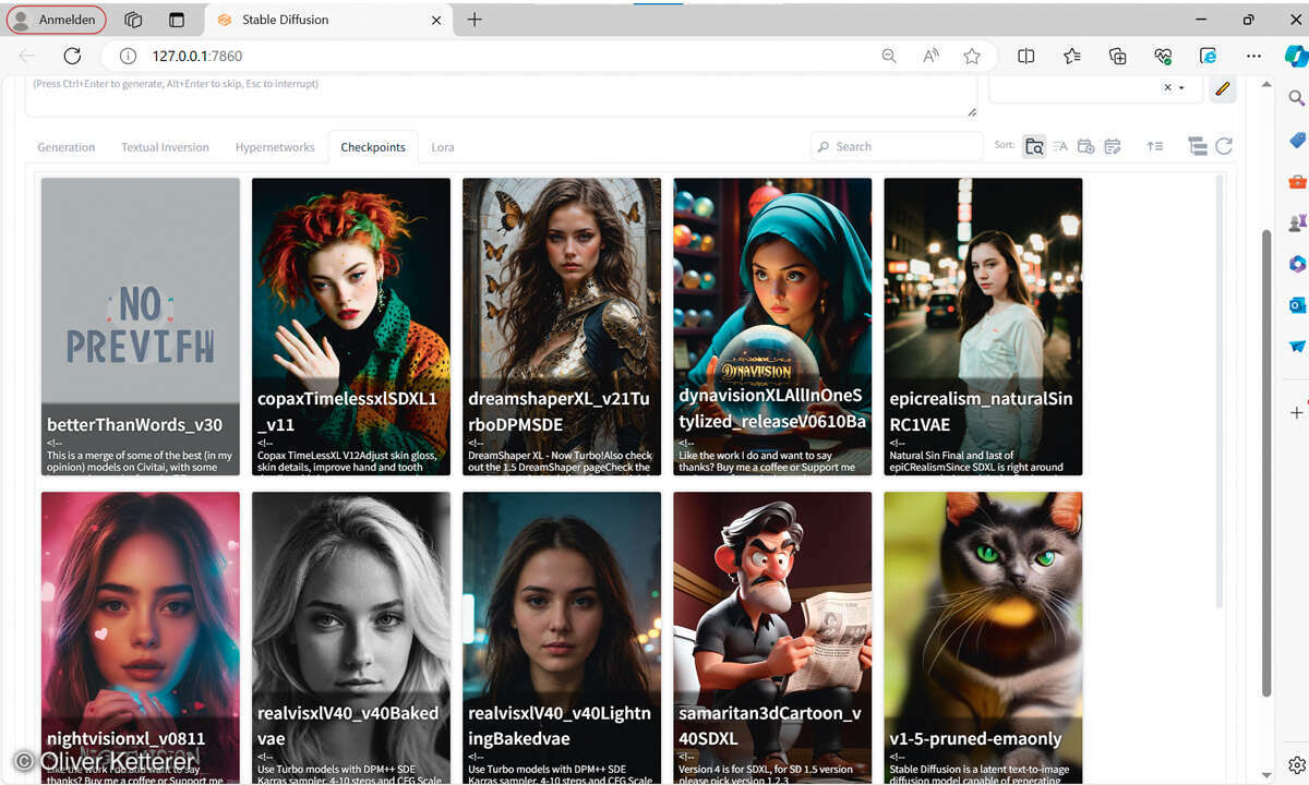 Stable Diffusion: Screenshot mit Erweiterung