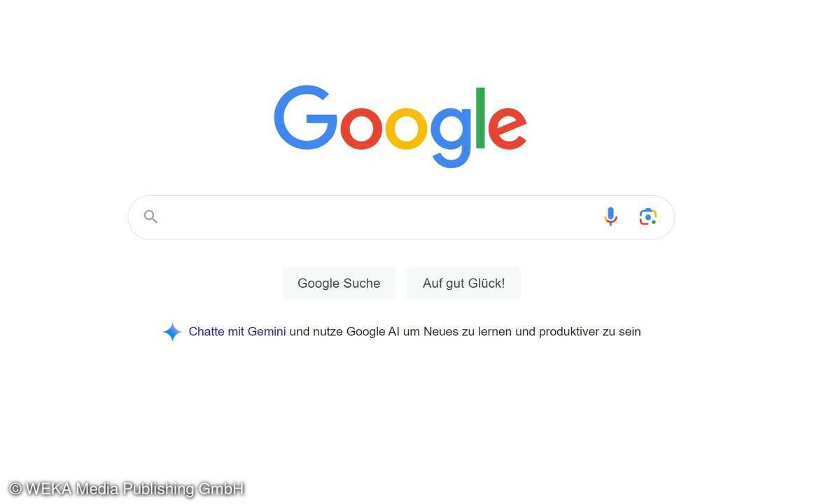 Google-Suche: Die Startseite